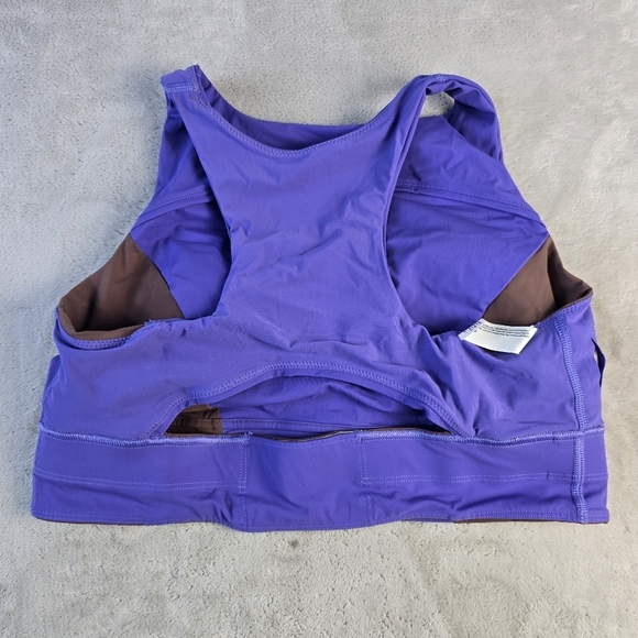 Lululemon Wunder Train Long Line Bra Purple Charged Indigo Support Sz 12 - Picture 2 of 7